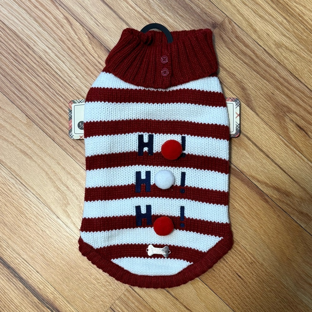 ⚡️Barkley & Finn "HO HO HO" Dog Sweater - Small